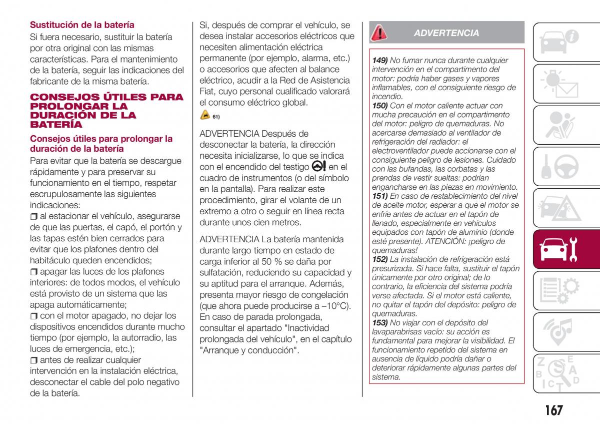 Fiat Tipo combi manual del propietario / page 169