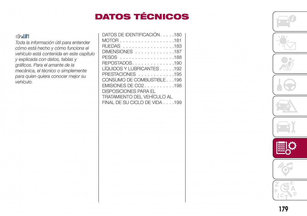 Fiat Tipo combi manual del propietario / page 181