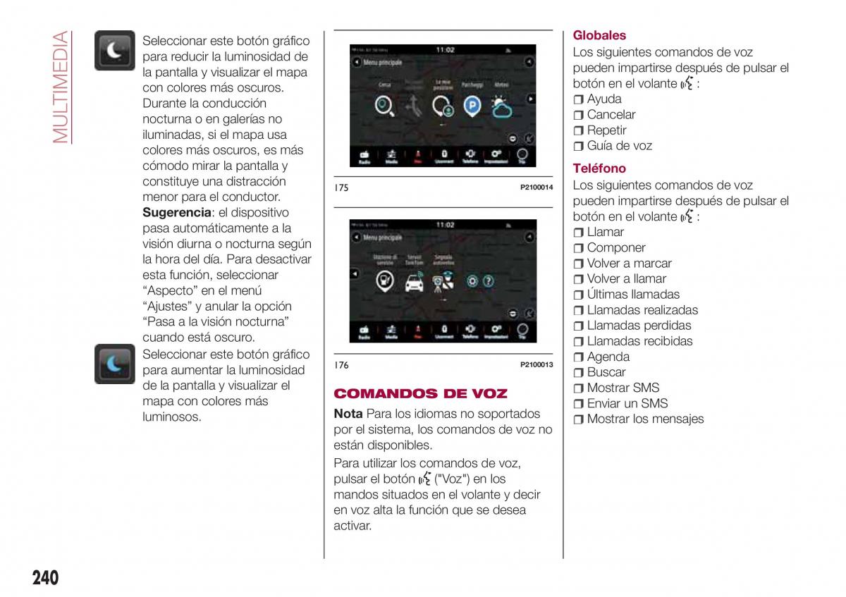 Fiat Tipo combi manual del propietario / page 242