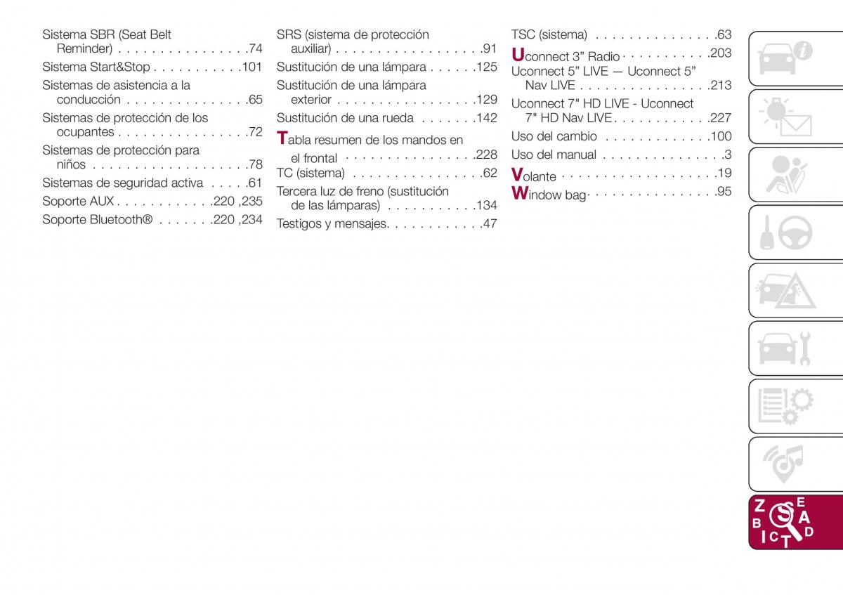 Fiat Tipo combi manual del propietario / page 257