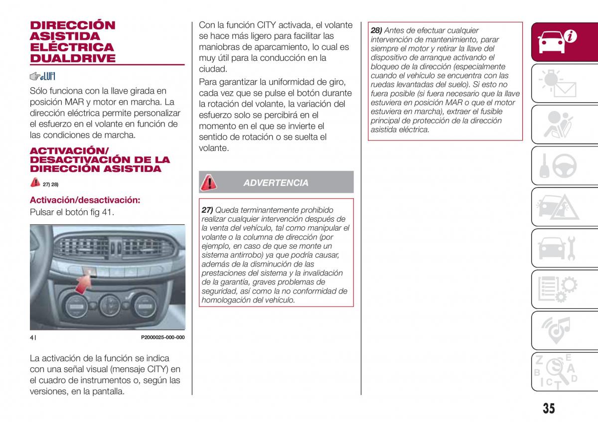Fiat Tipo combi manual del propietario / page 37