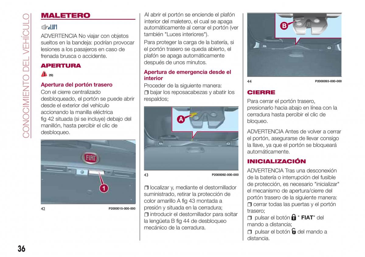 Fiat Tipo combi manual del propietario / page 38