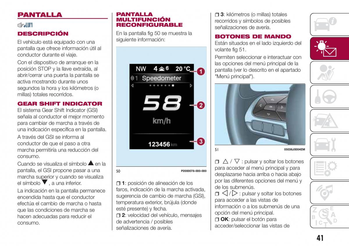 Fiat Tipo combi manual del propietario / page 43