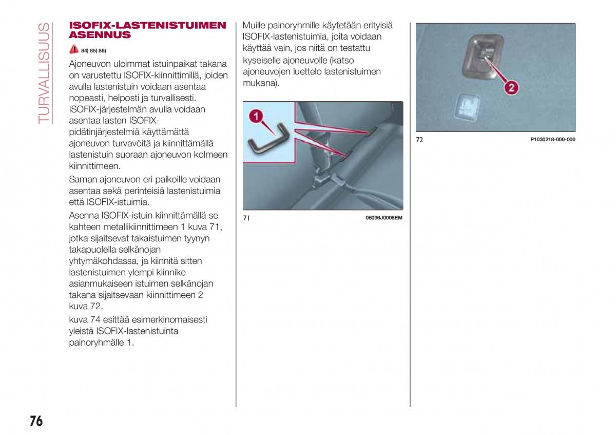 Fiat Tipo combi omistajan kasikirja / page 78