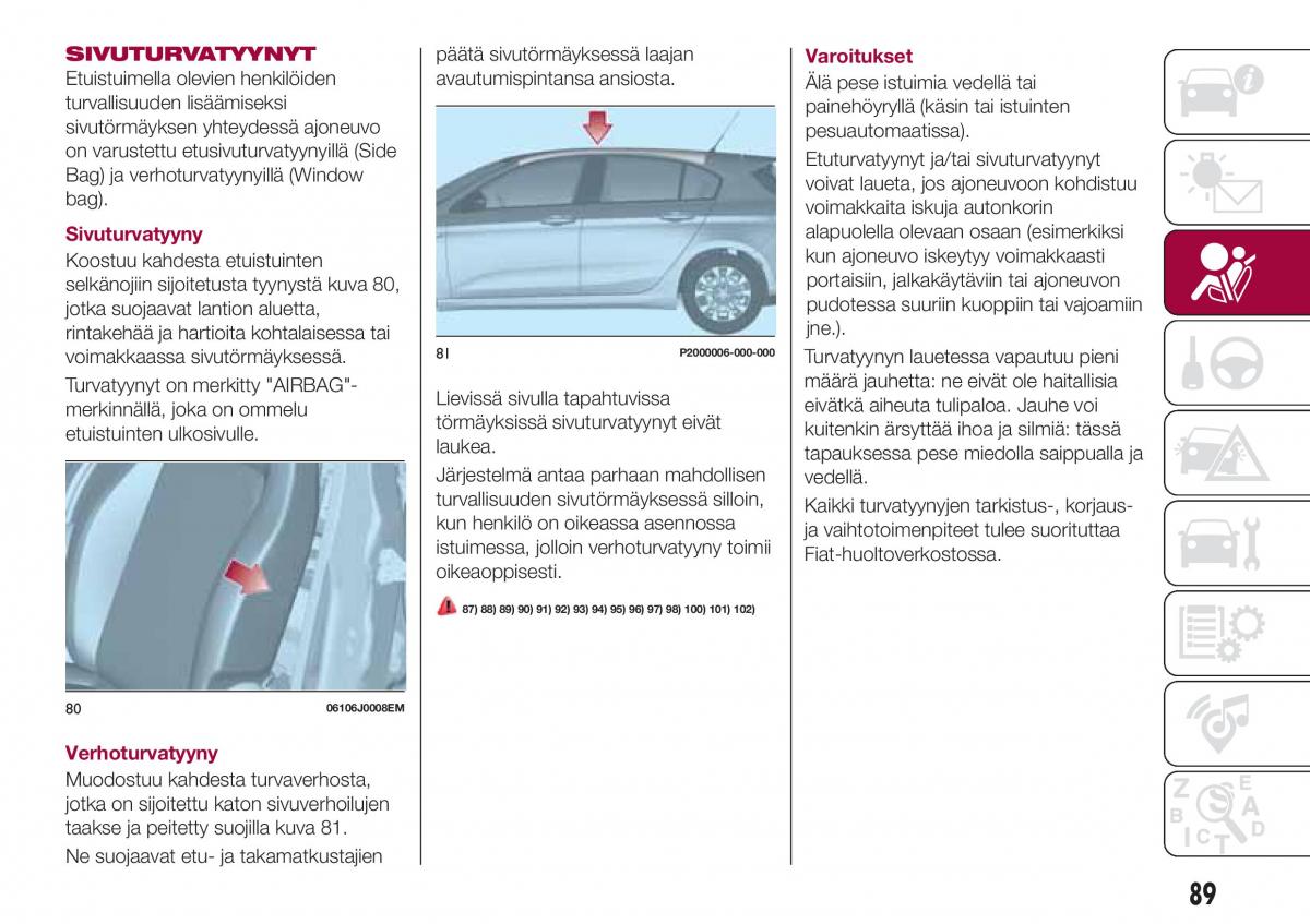 Fiat Tipo combi omistajan kasikirja / page 91