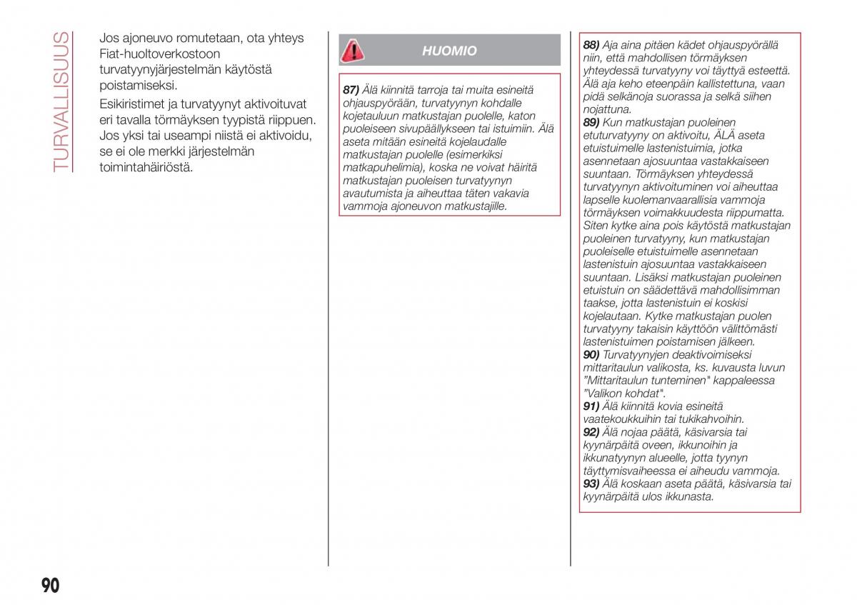 Fiat Tipo combi omistajan kasikirja / page 92