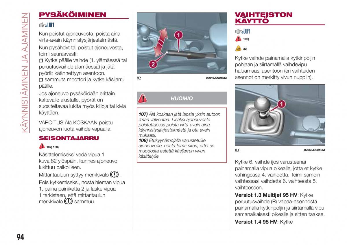 Fiat Tipo combi omistajan kasikirja / page 96