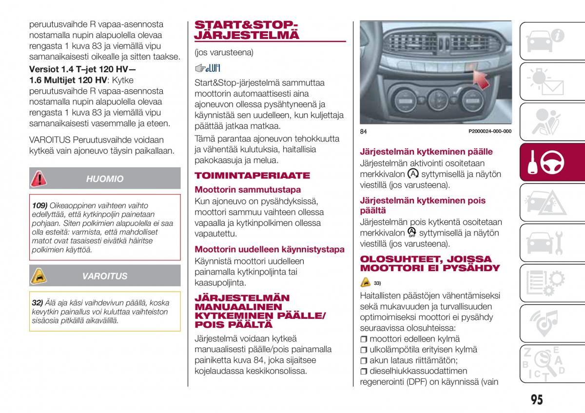 Fiat Tipo combi omistajan kasikirja / page 97