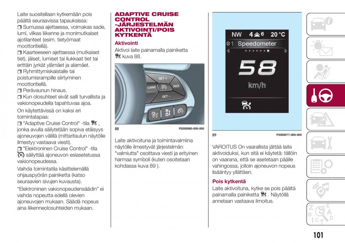 Fiat Tipo combi omistajan kasikirja / page 103