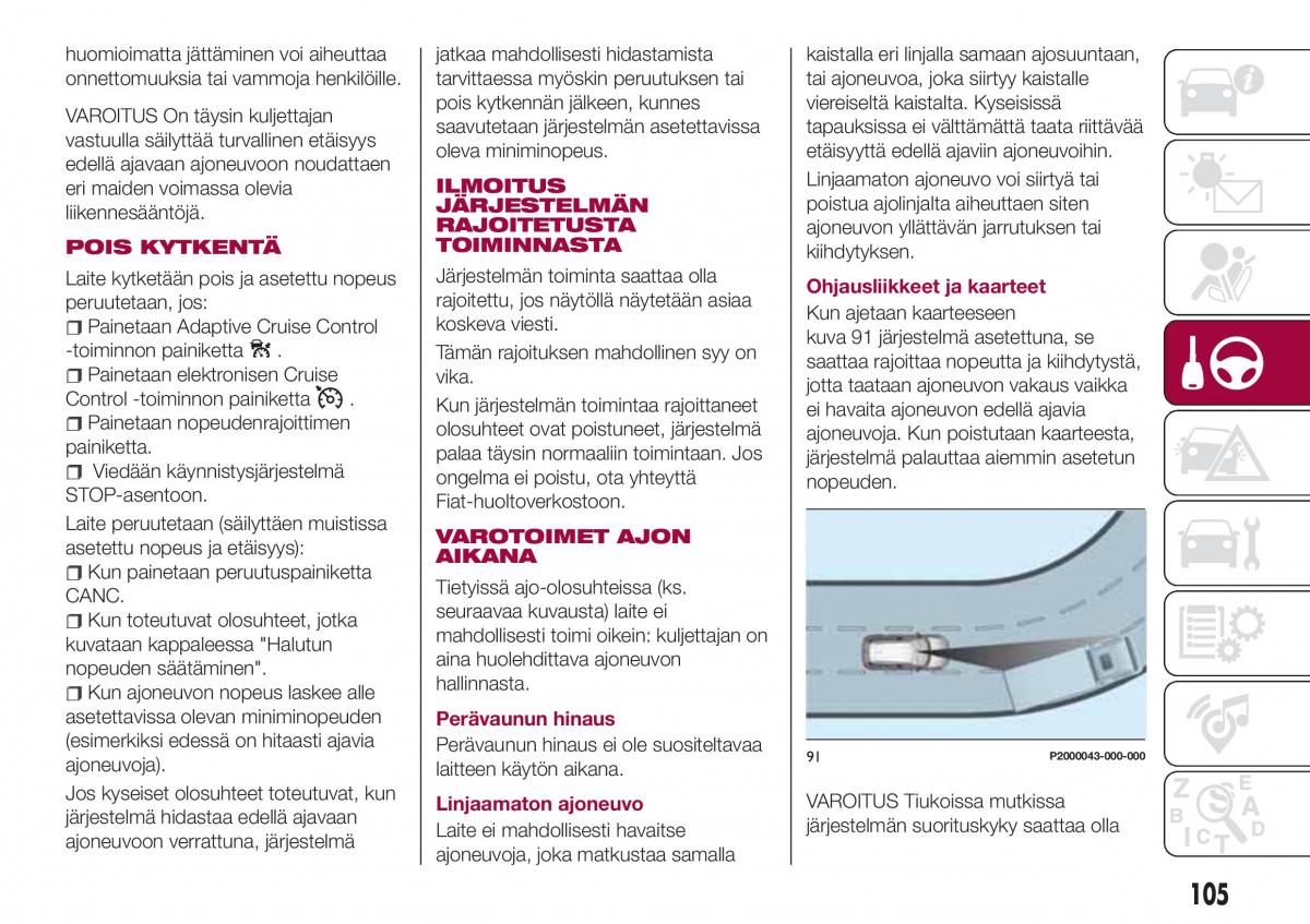 Fiat Tipo combi omistajan kasikirja / page 107