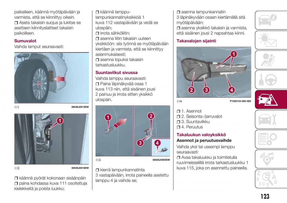 Fiat Tipo combi omistajan kasikirja / page 125