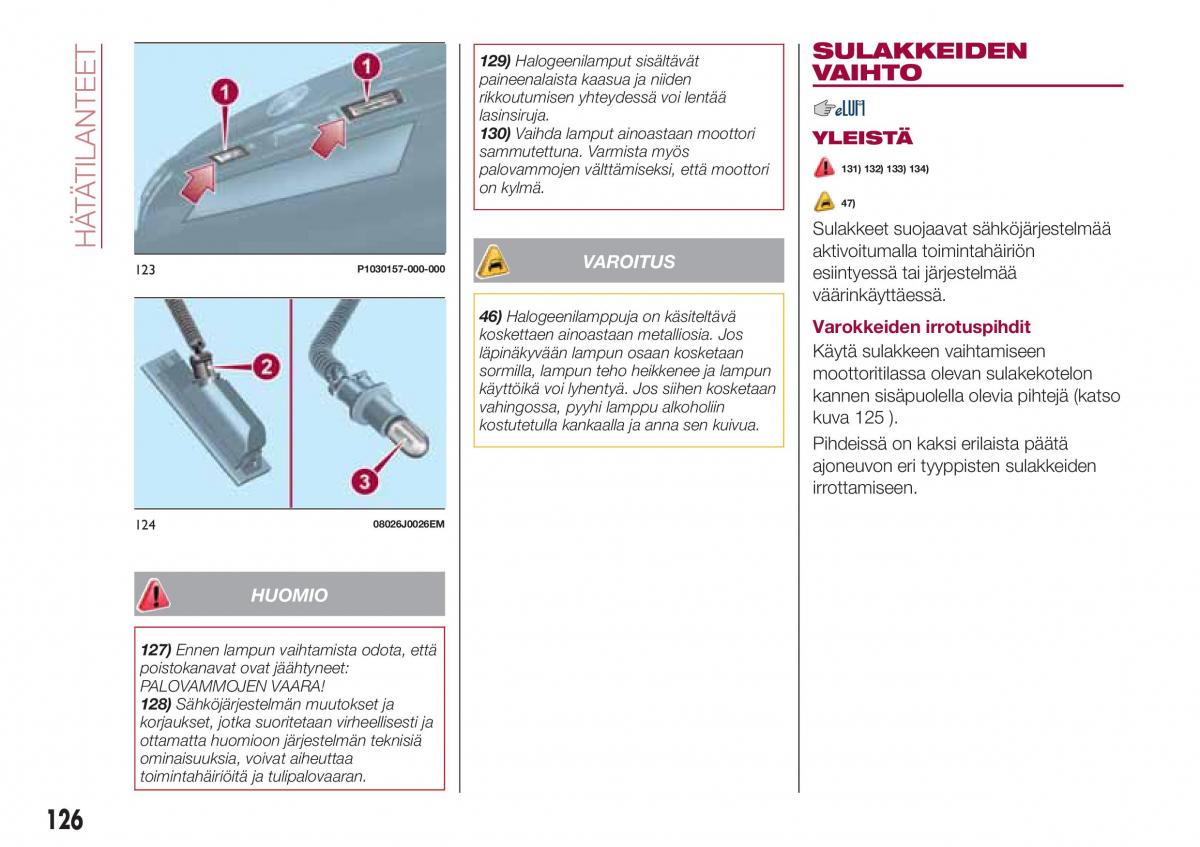 Fiat Tipo combi omistajan kasikirja / page 128