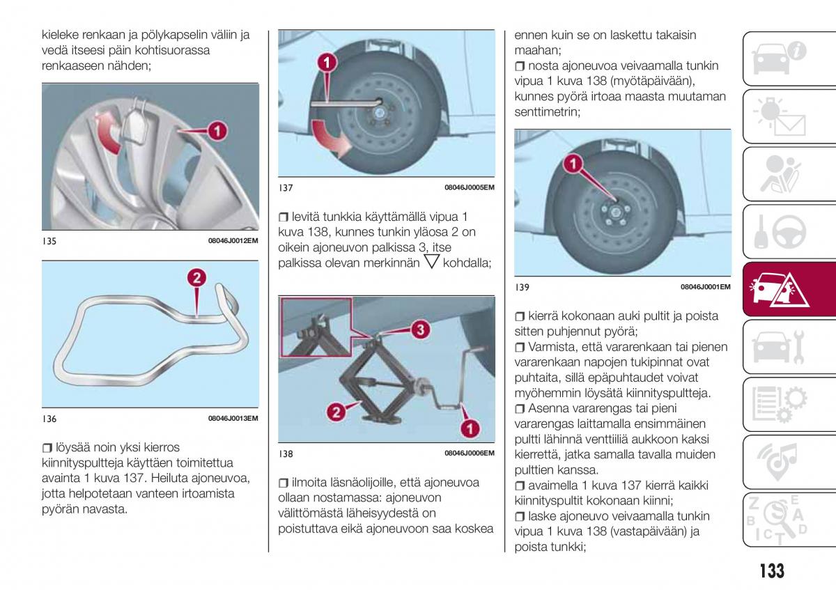 Fiat Tipo combi omistajan kasikirja / page 135