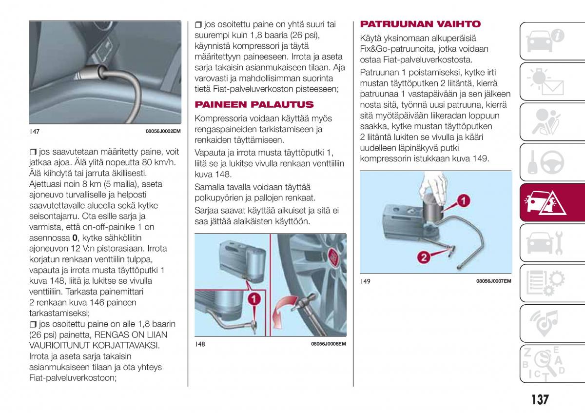 Fiat Tipo combi omistajan kasikirja / page 139