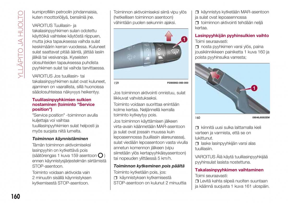 Fiat Tipo combi omistajan kasikirja / page 162