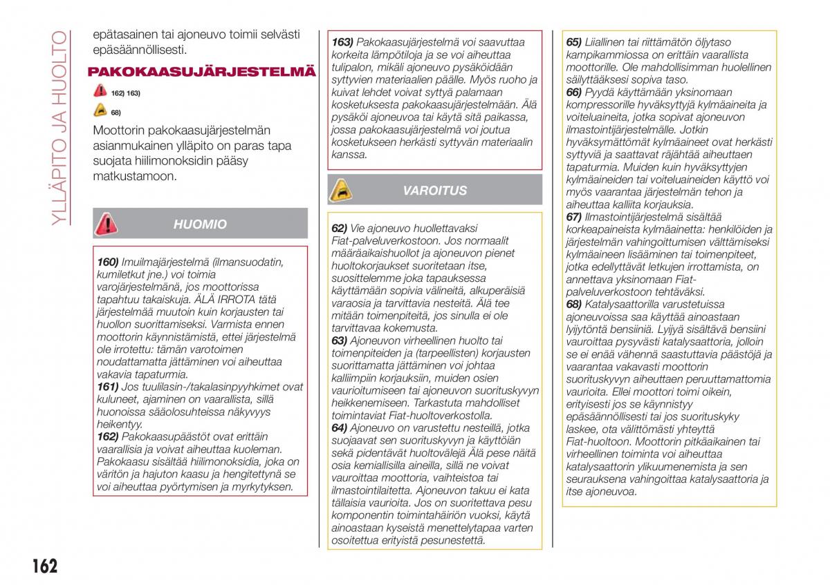 Fiat Tipo combi omistajan kasikirja / page 164