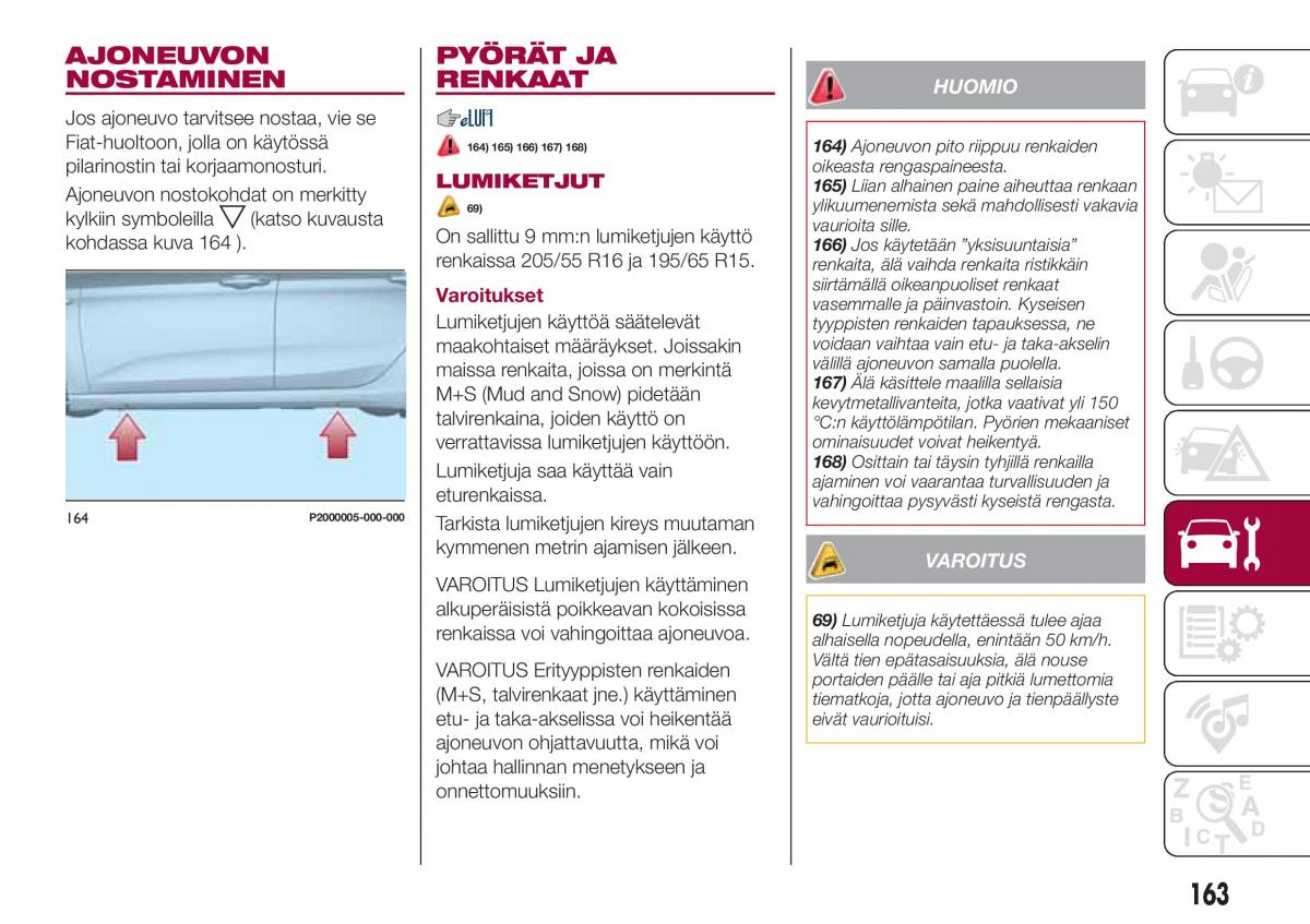 Fiat Tipo combi omistajan kasikirja / page 165