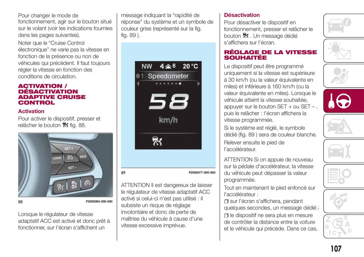 Fiat Tipo combi manuel du proprietaire / page 107