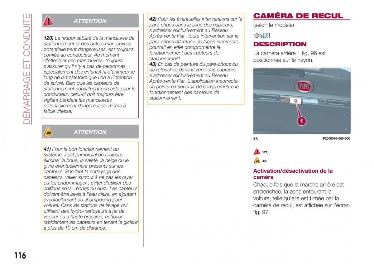 Fiat Tipo combi manuel du proprietaire / page 116