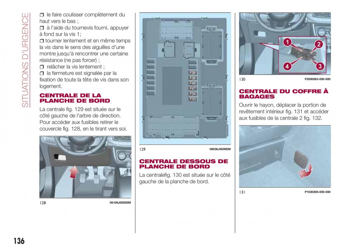 Fiat Tipo combi manuel du proprietaire / page 136