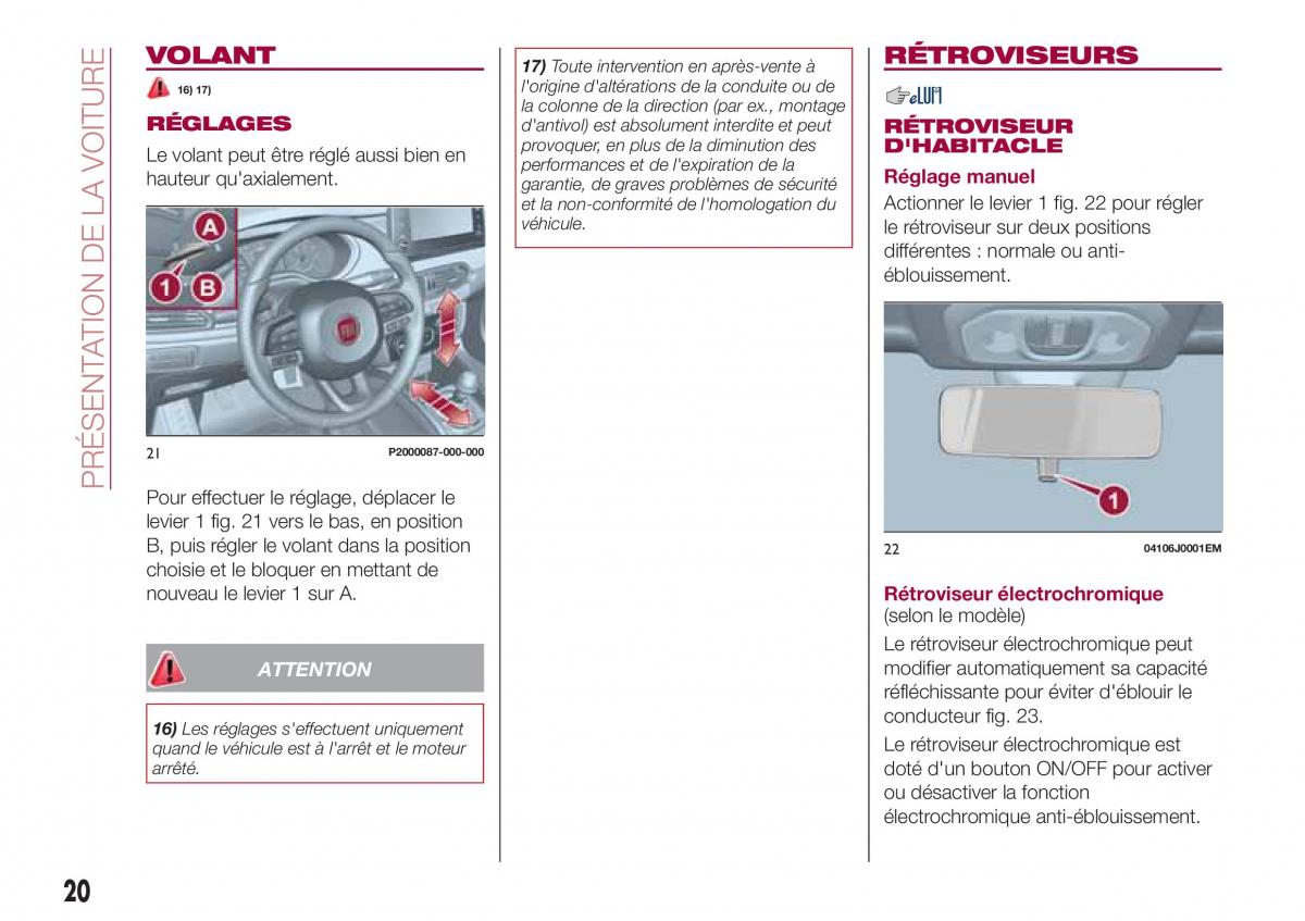 Fiat Tipo combi manuel du proprietaire / page 20