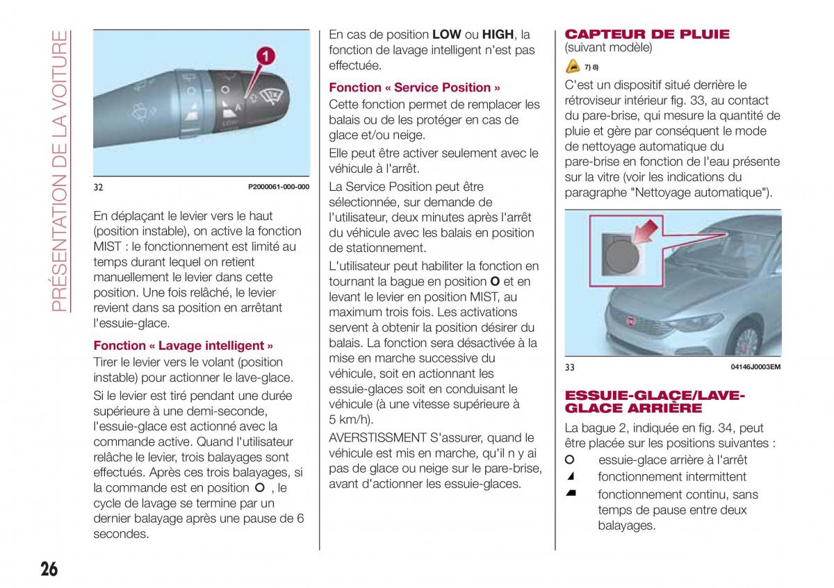 Fiat Tipo combi manuel du proprietaire / page 26