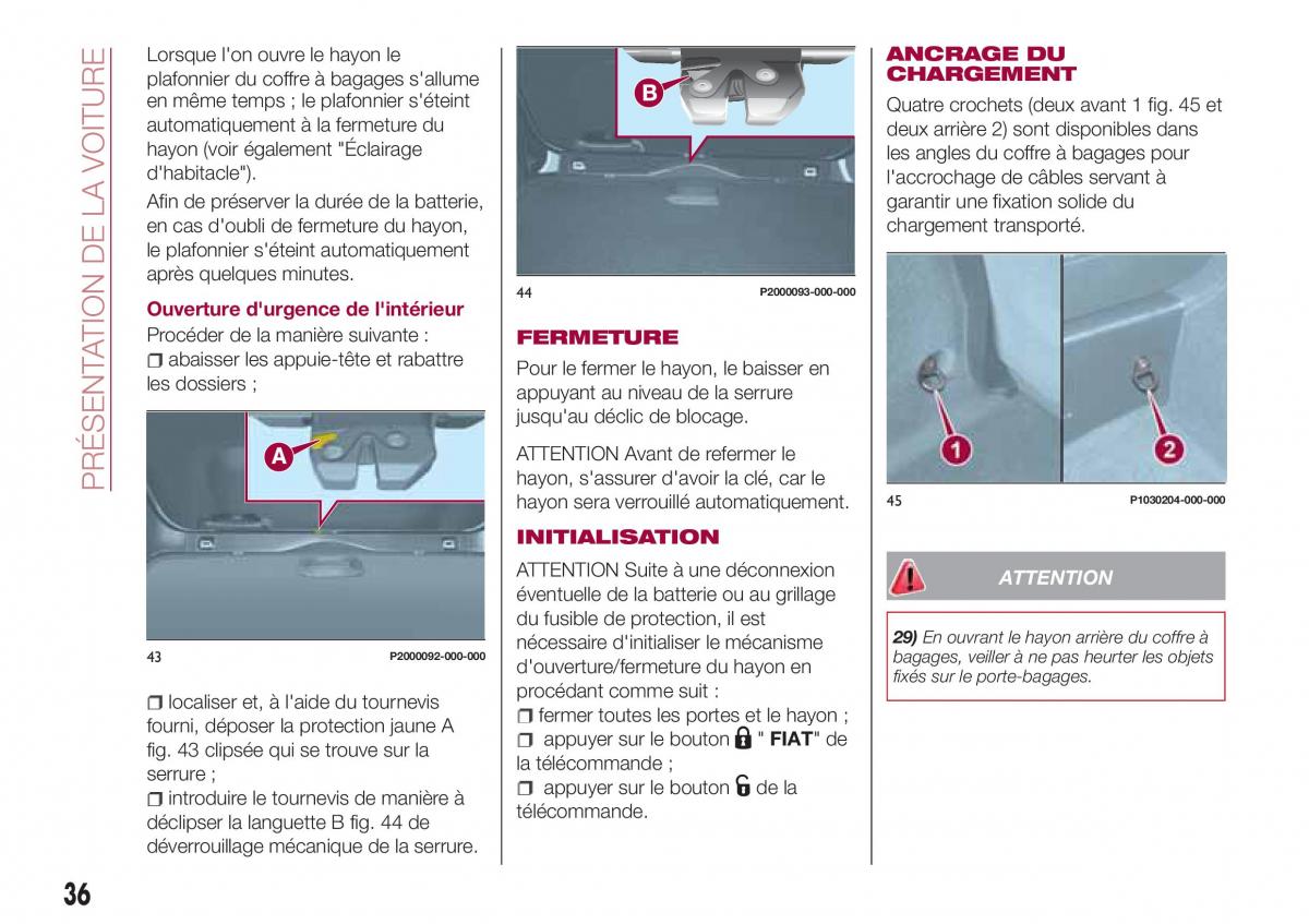 Fiat Tipo combi manuel du proprietaire / page 36