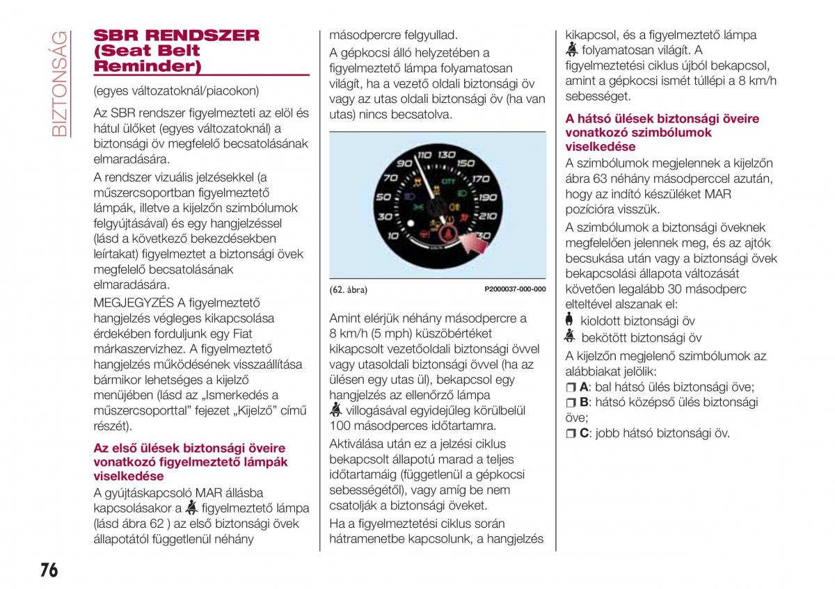 Fiat Tipo combi Kezelesi utmutato / page 78