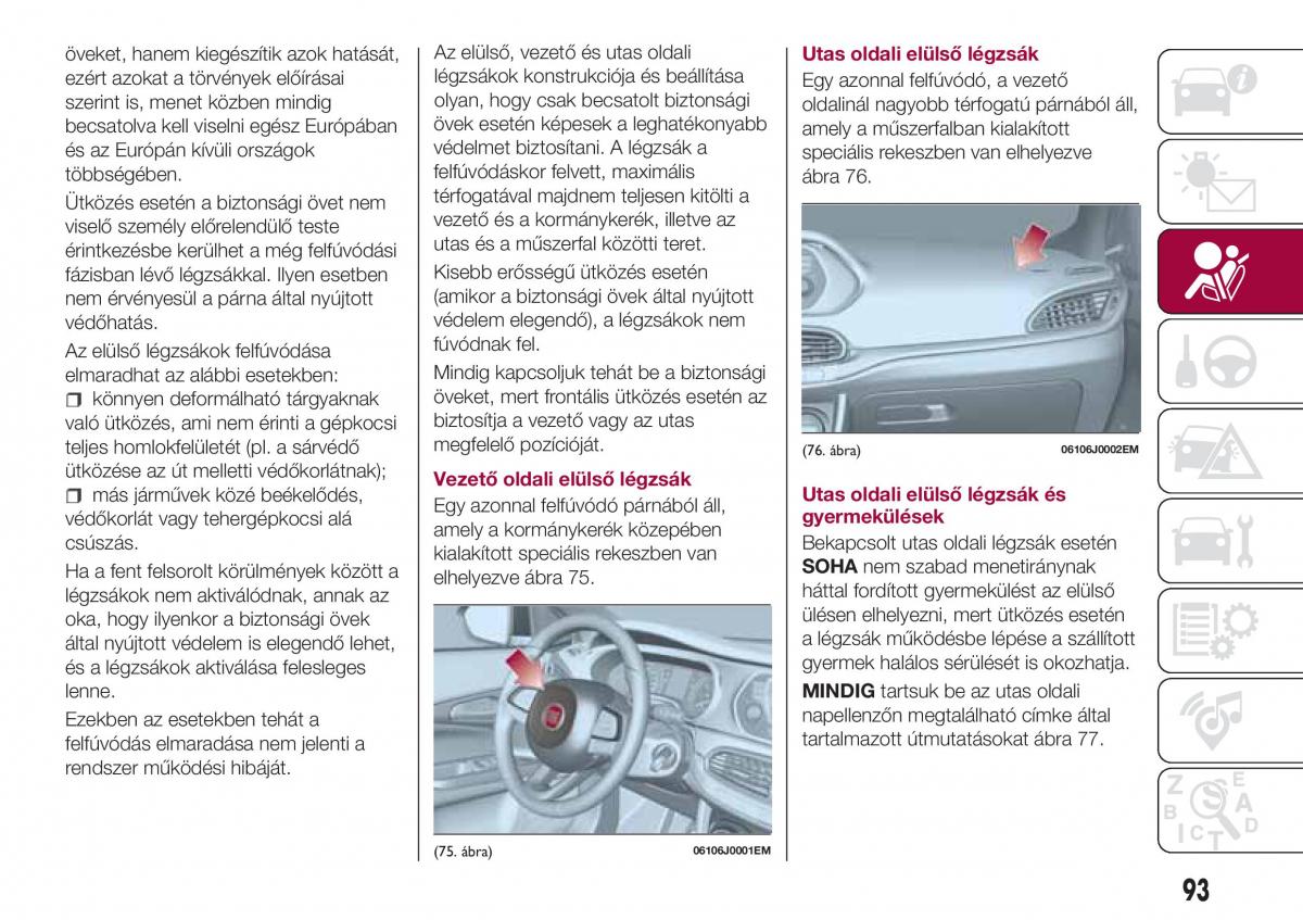 Fiat Tipo combi Kezelesi utmutato / page 95