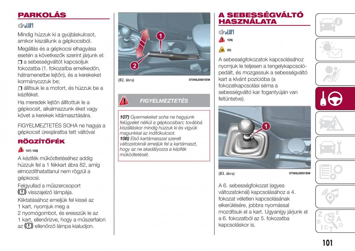 Fiat Tipo combi Kezelesi utmutato / page 103