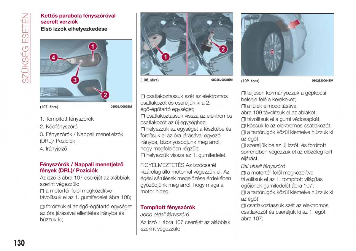 Fiat Tipo combi Kezelesi utmutato / page 132