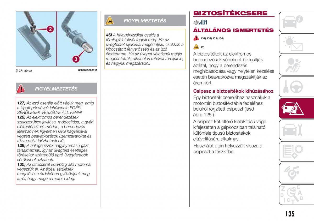 Fiat Tipo combi Kezelesi utmutato / page 137