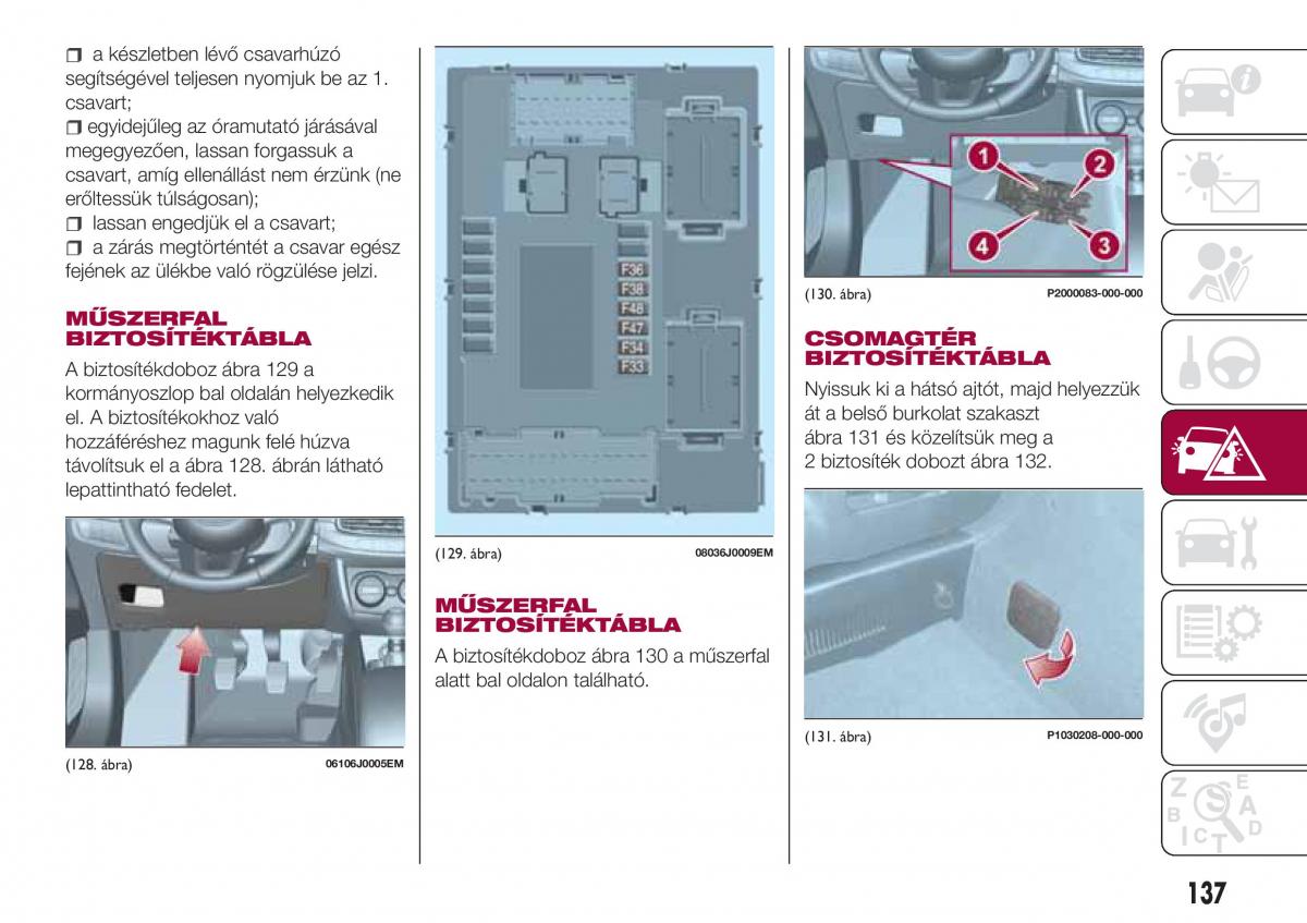 Fiat Tipo combi Kezelesi utmutato / page 139