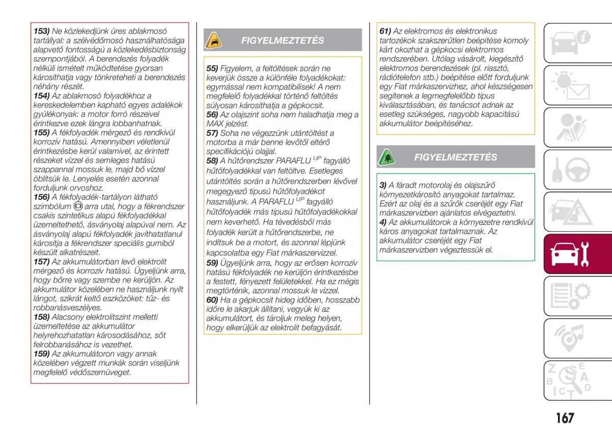 Fiat Tipo combi Kezelesi utmutato / page 169