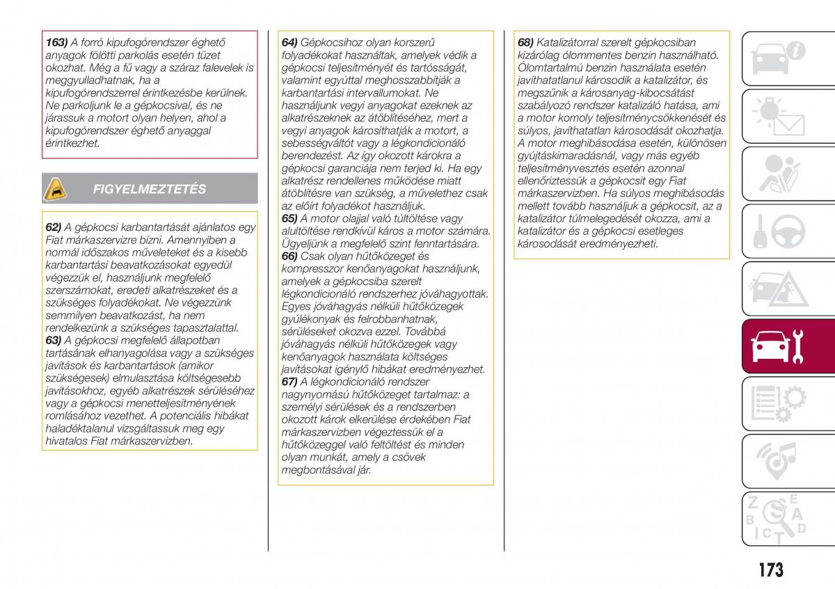 Fiat Tipo combi Kezelesi utmutato / page 175