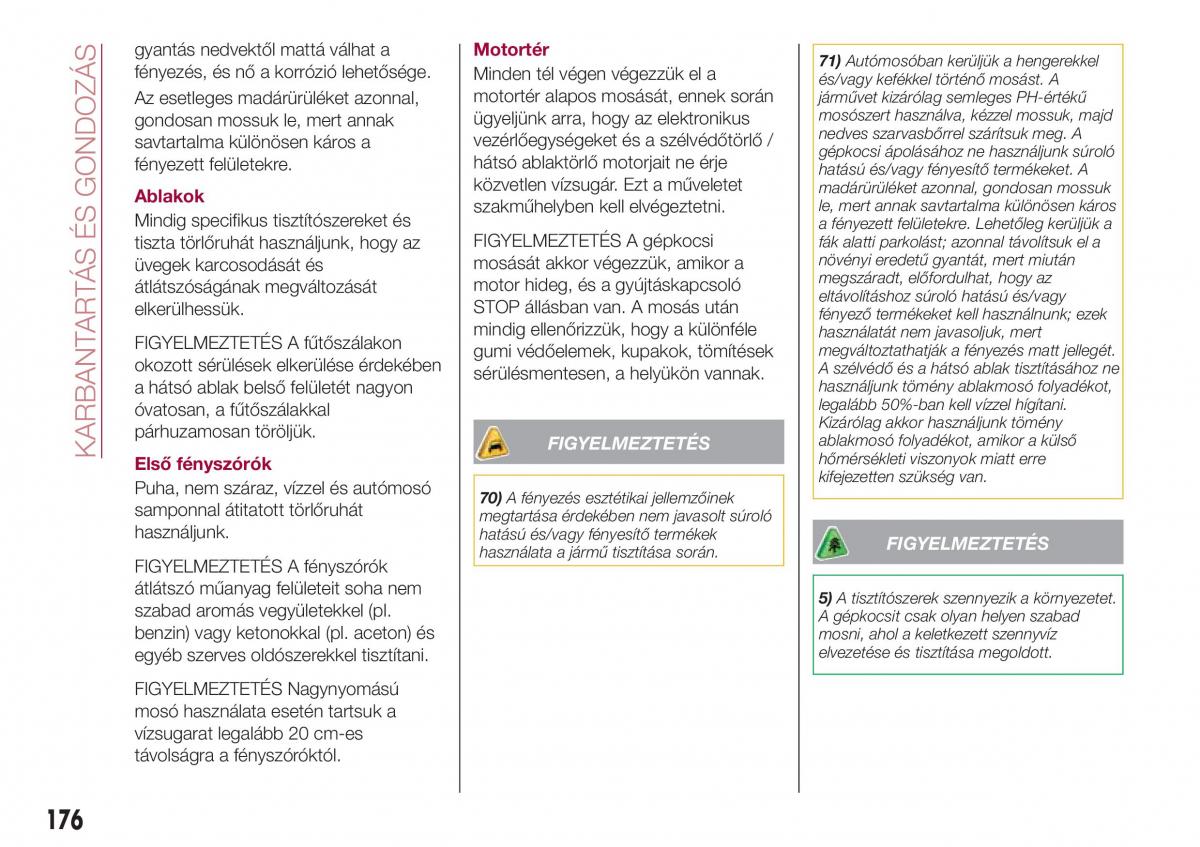 Fiat Tipo combi Kezelesi utmutato / page 178