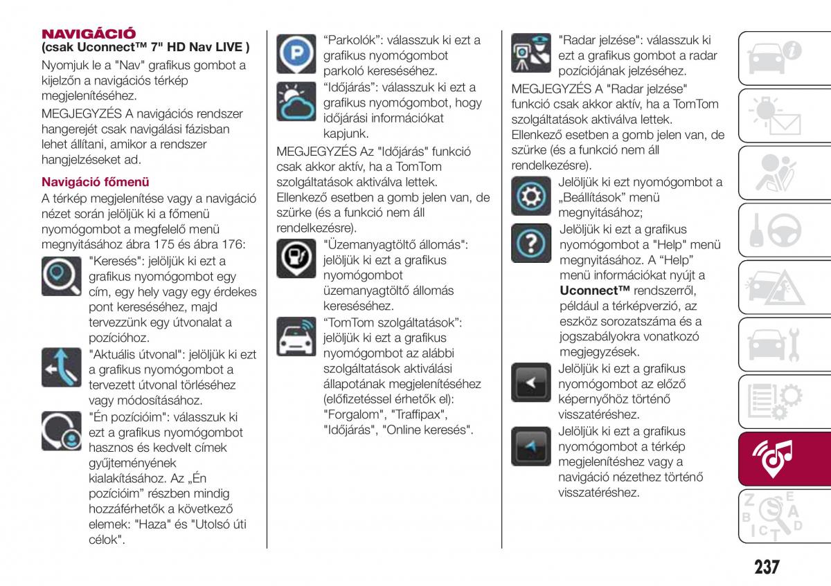 Fiat Tipo combi Kezelesi utmutato / page 239