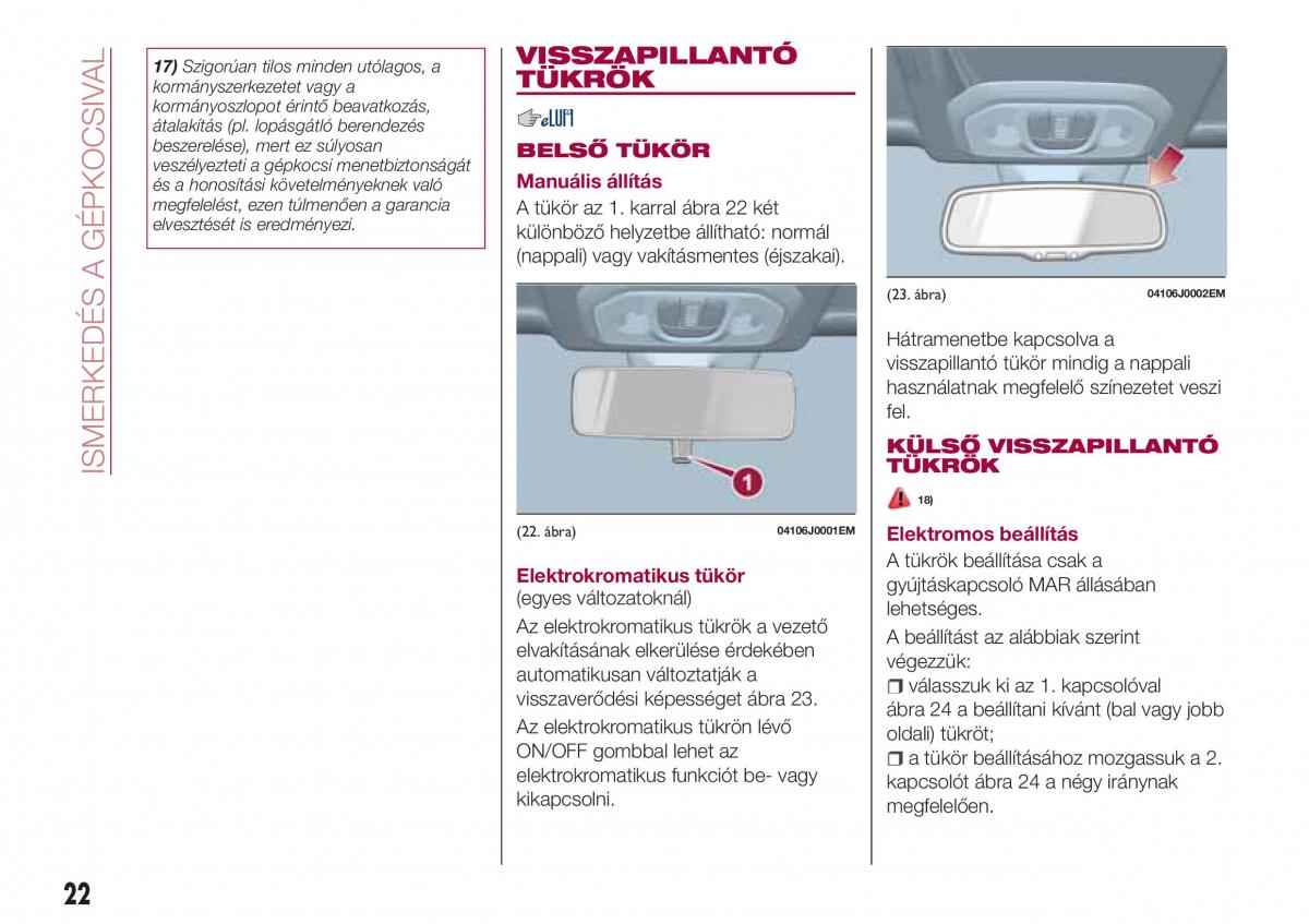 Fiat Tipo combi Kezelesi utmutato / page 24