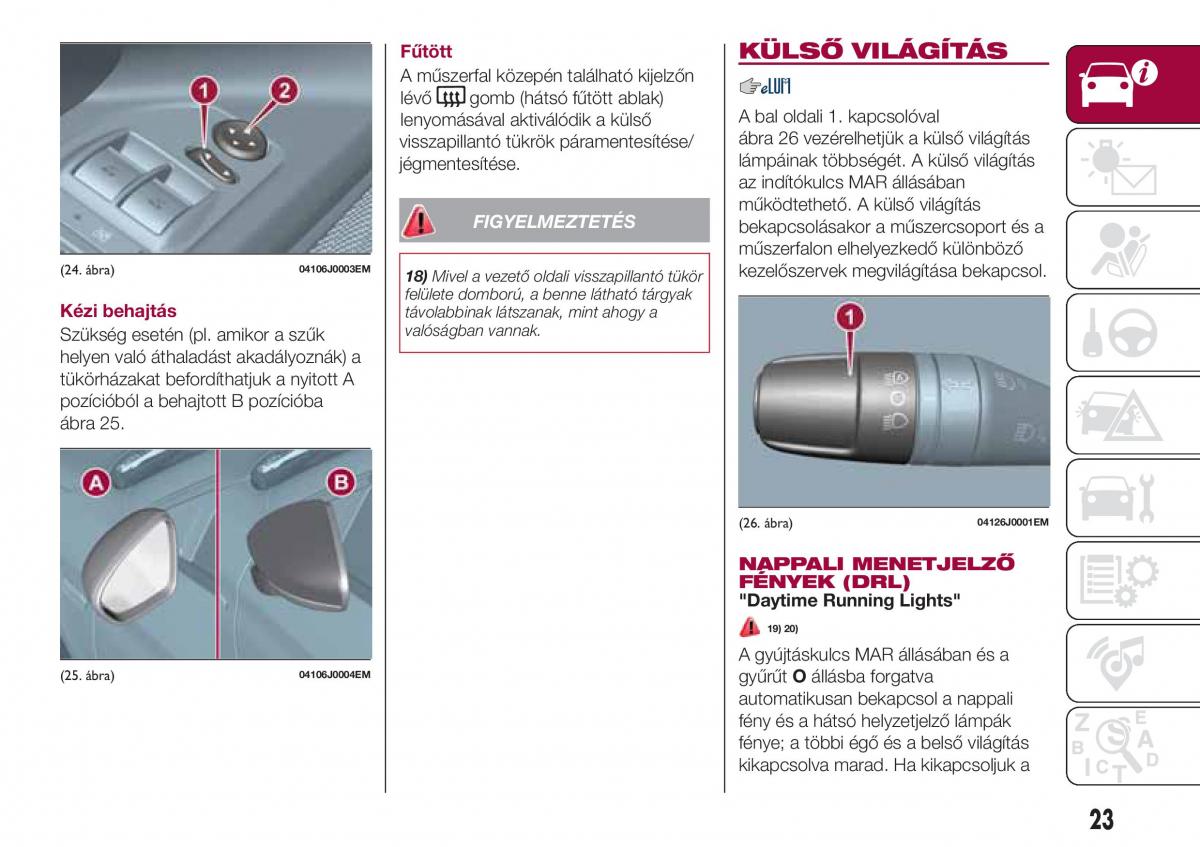 Fiat Tipo combi Kezelesi utmutato / page 25