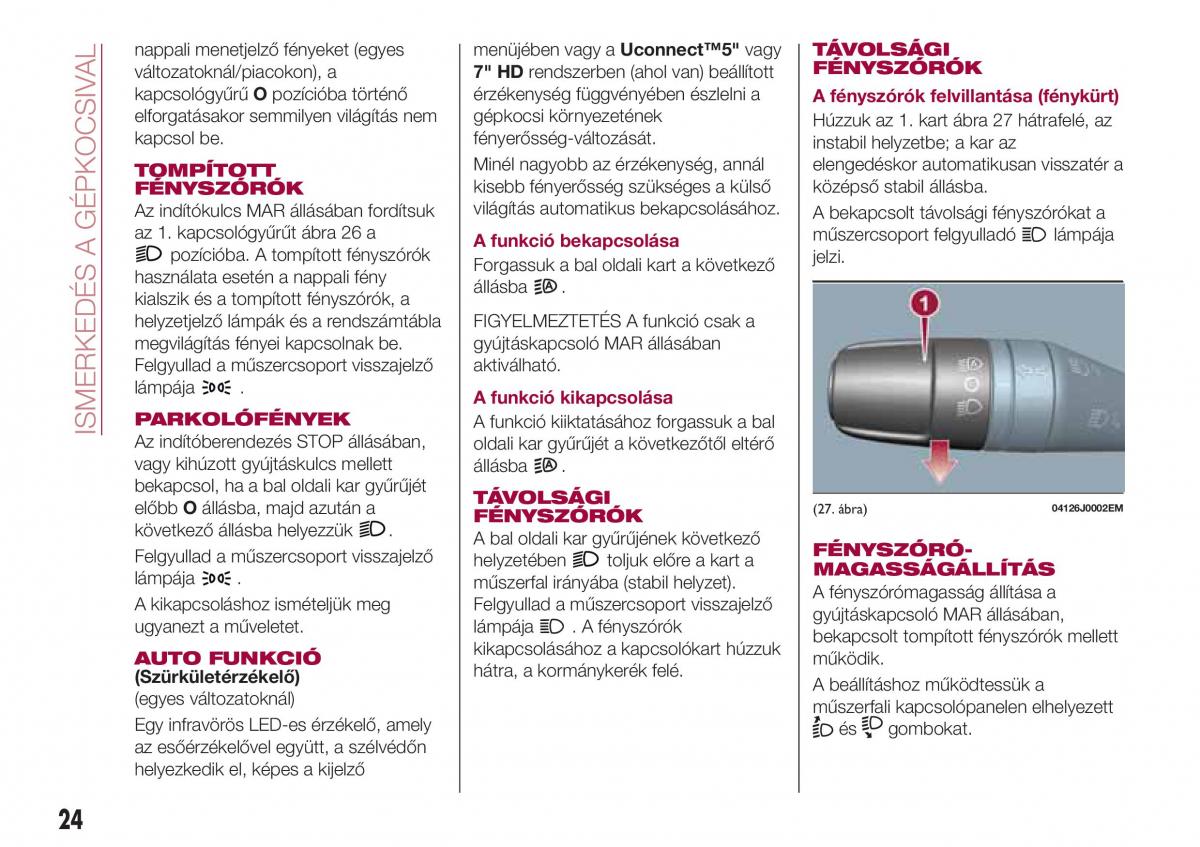 Fiat Tipo combi Kezelesi utmutato / page 26