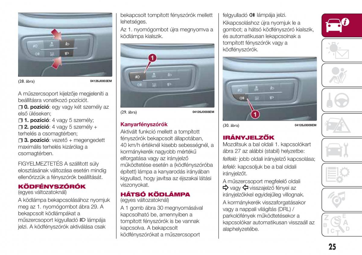 Fiat Tipo combi Kezelesi utmutato / page 27