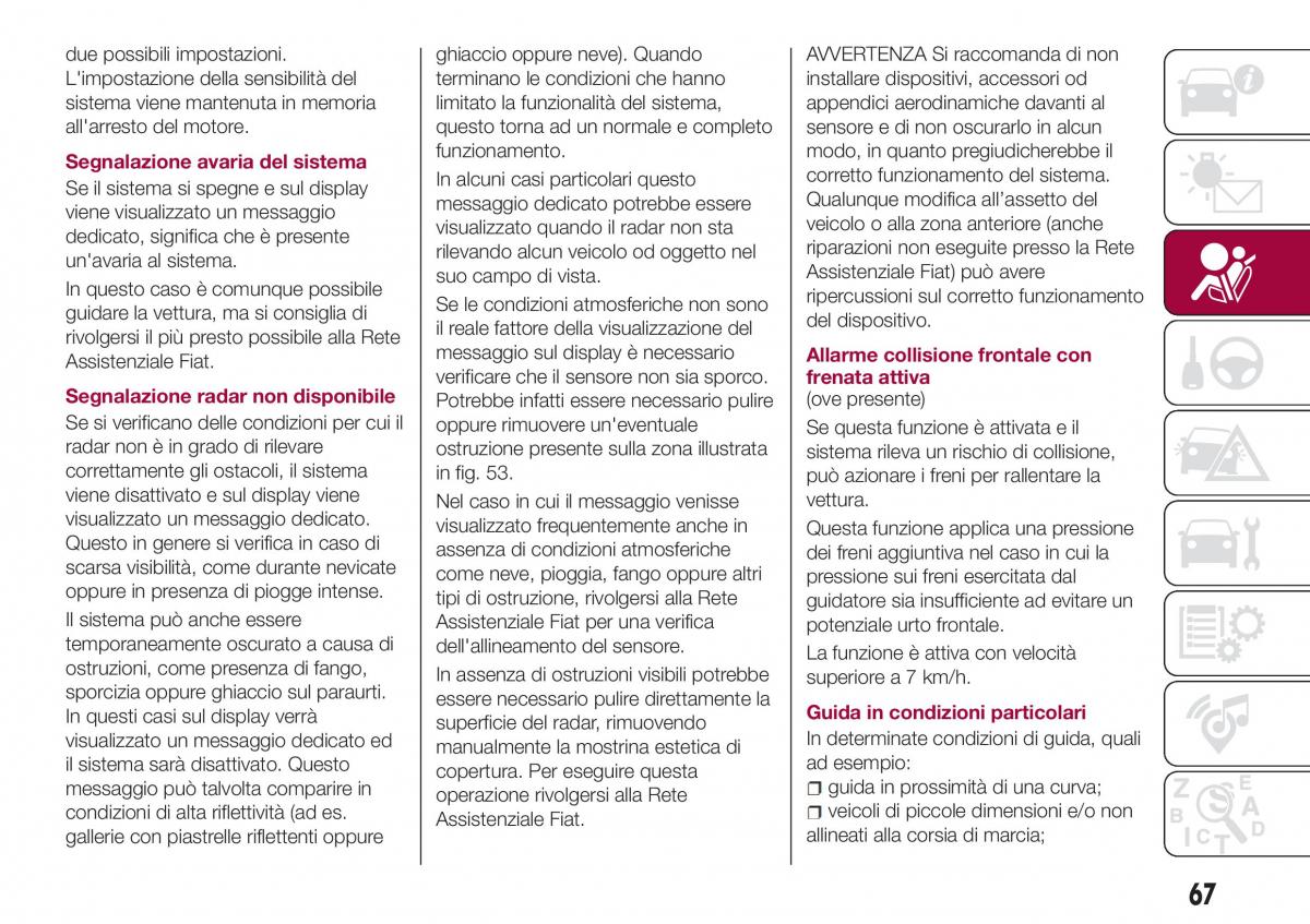 Fiat Tipo combi manuale del proprietario / page 69