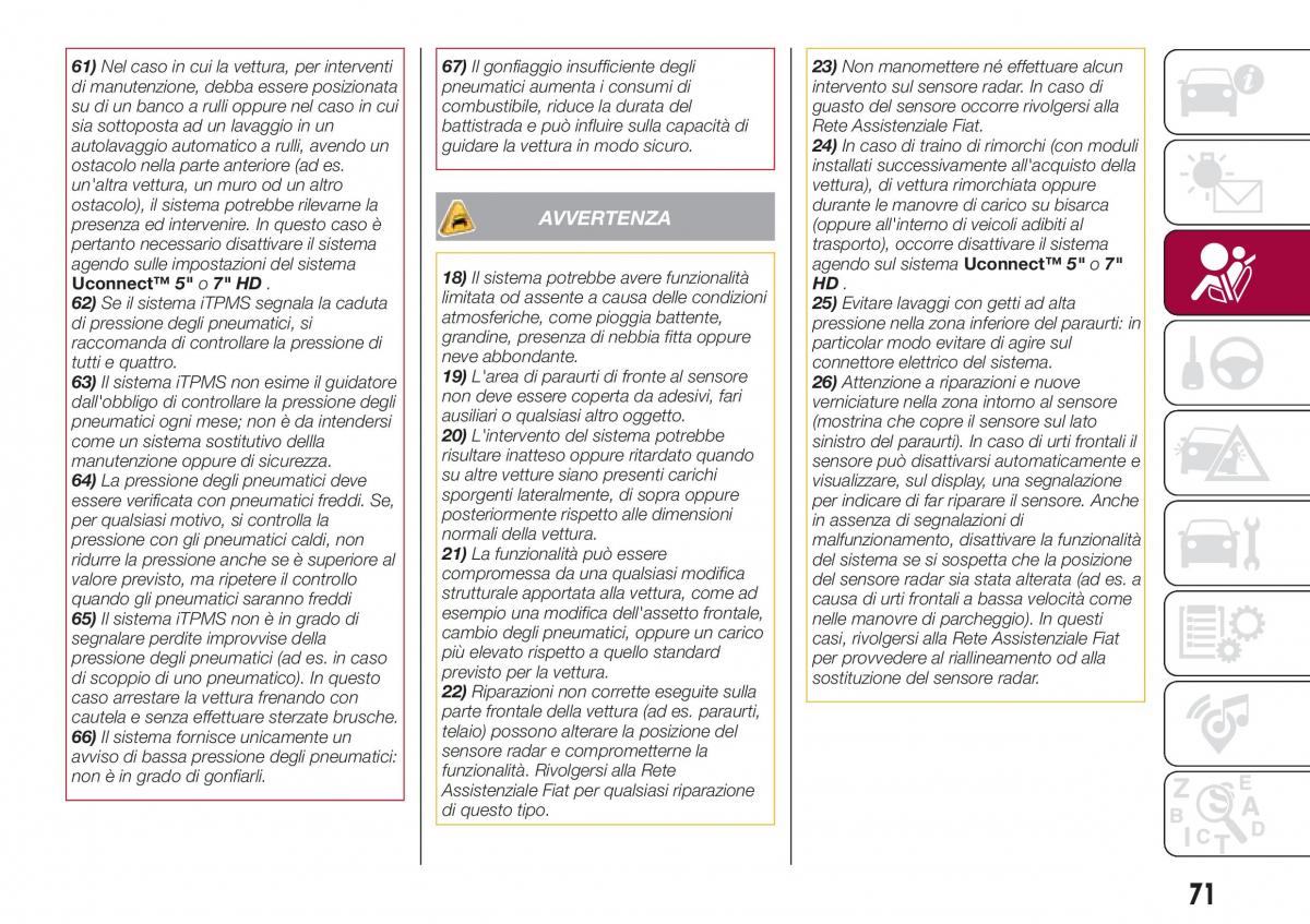 Fiat Tipo combi manuale del proprietario / page 73