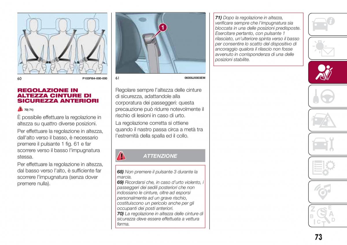 Fiat Tipo combi manuale del proprietario / page 75