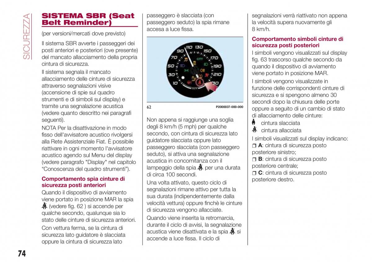 Fiat Tipo combi manuale del proprietario / page 76