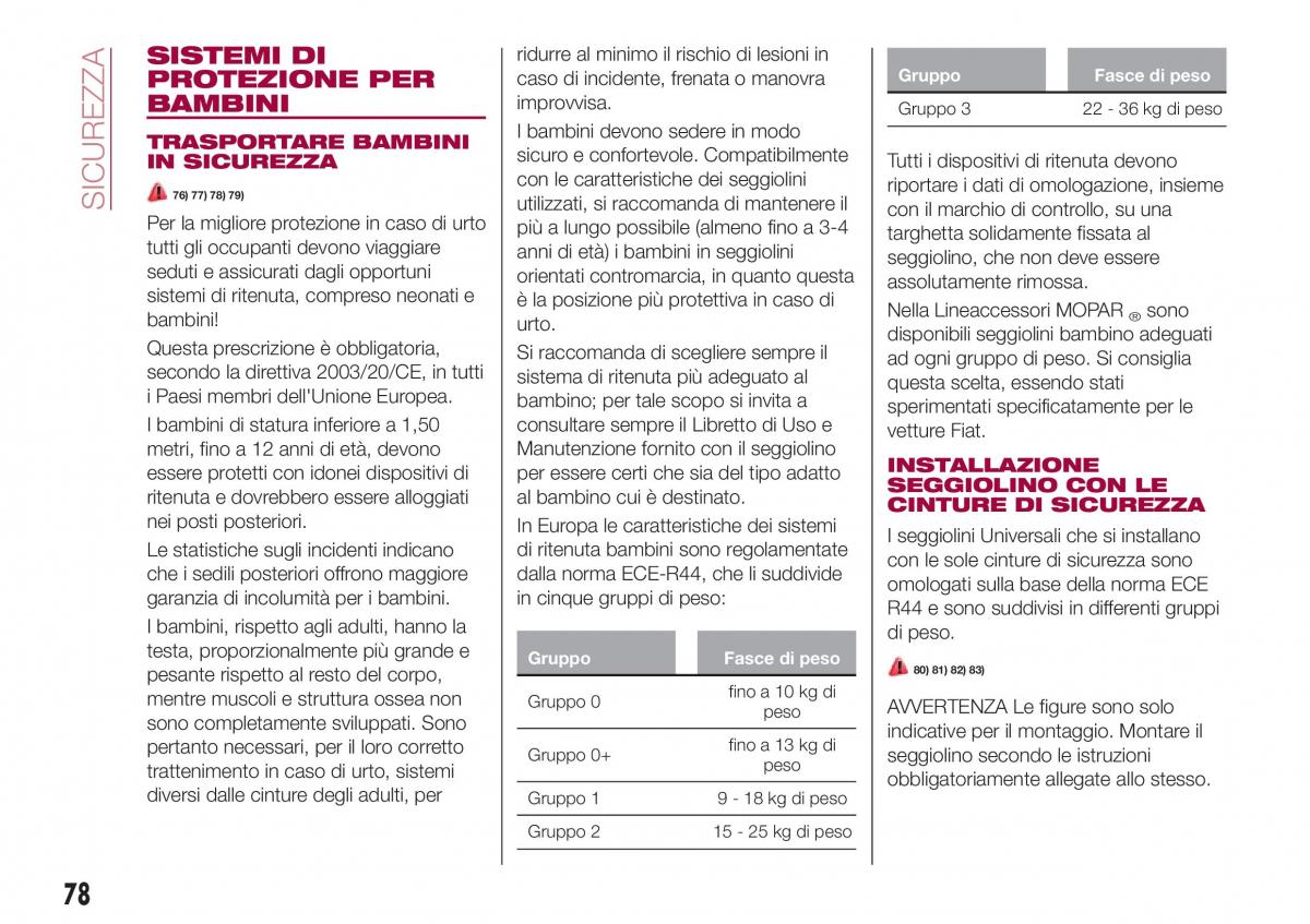 Fiat Tipo combi manuale del proprietario / page 80