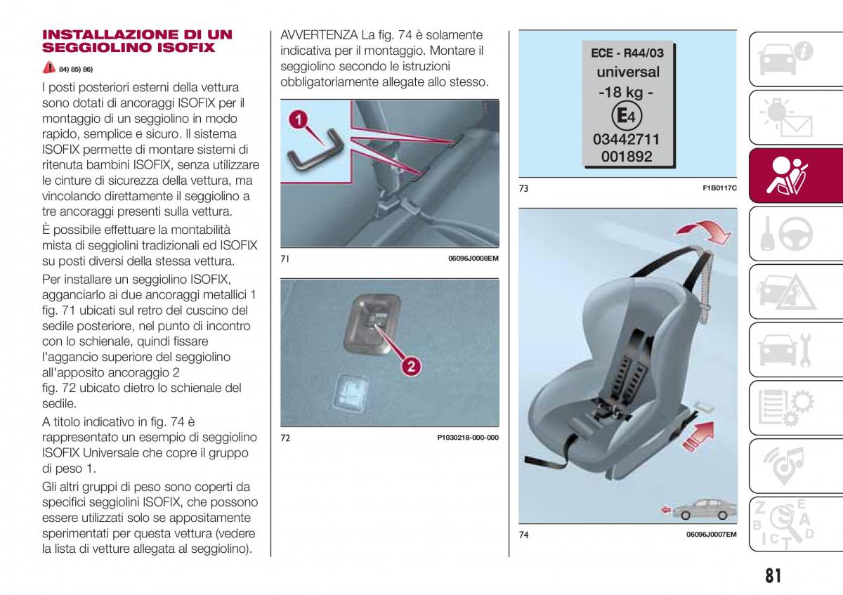 Fiat Tipo combi manuale del proprietario / page 83