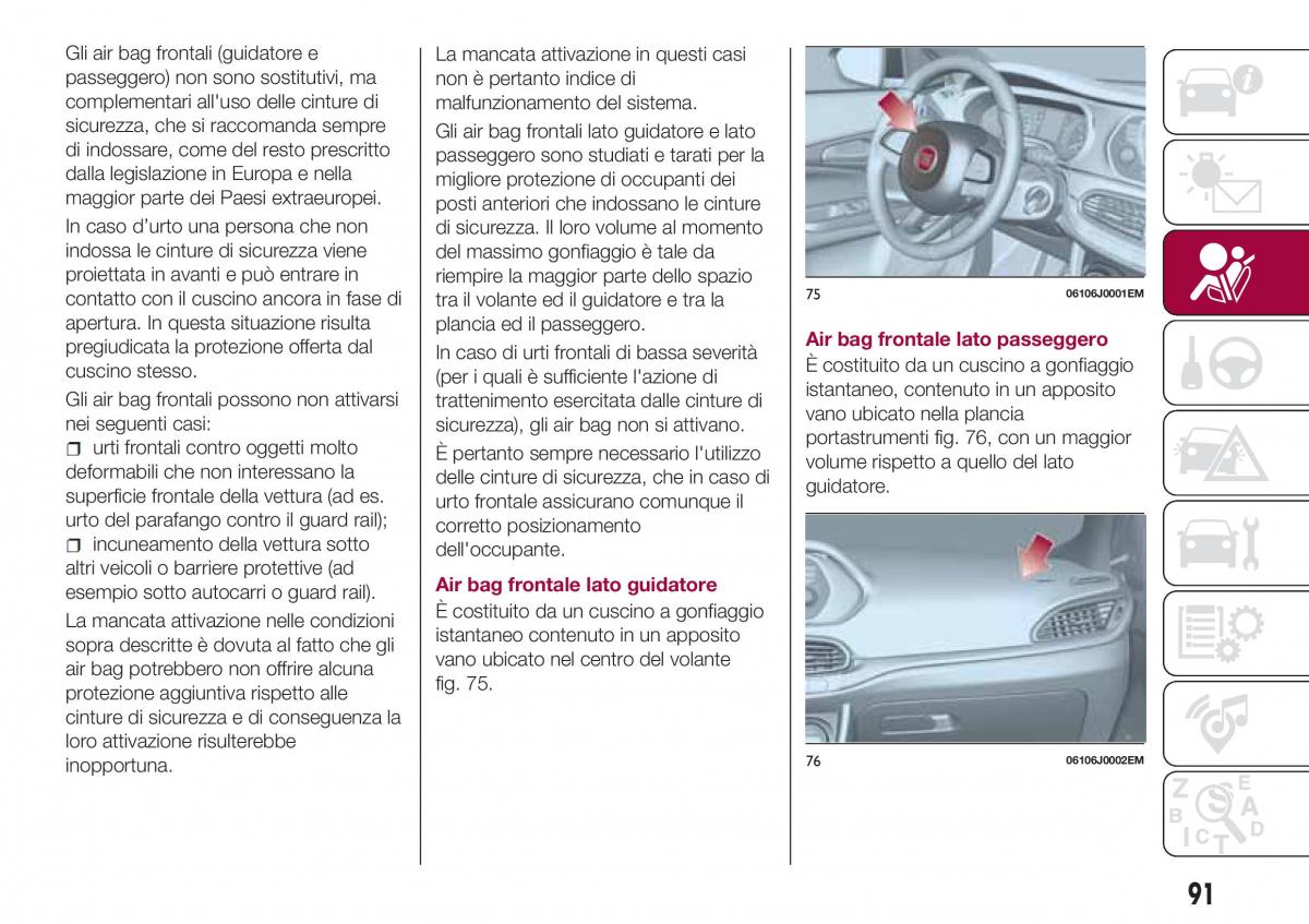 Fiat Tipo combi manuale del proprietario / page 93