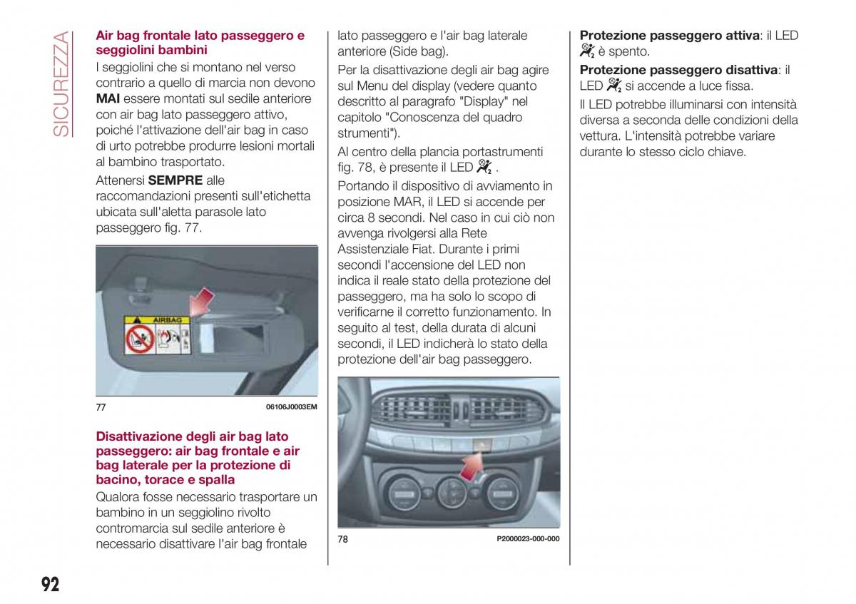 Fiat Tipo combi manuale del proprietario / page 94