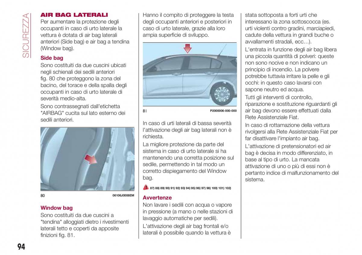 Fiat Tipo combi manuale del proprietario / page 96